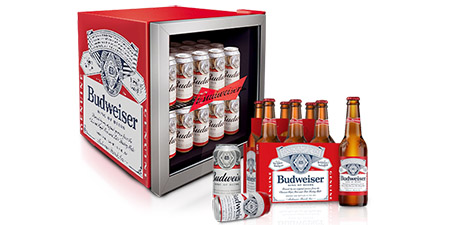 beer display fridge and cooler for Budweiser Beer